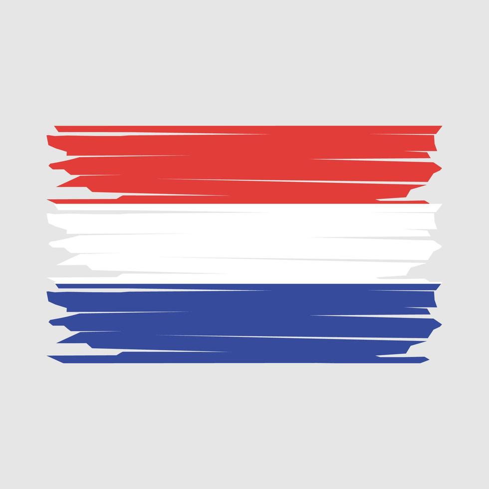 ilustração de bandeira holandesa vetor