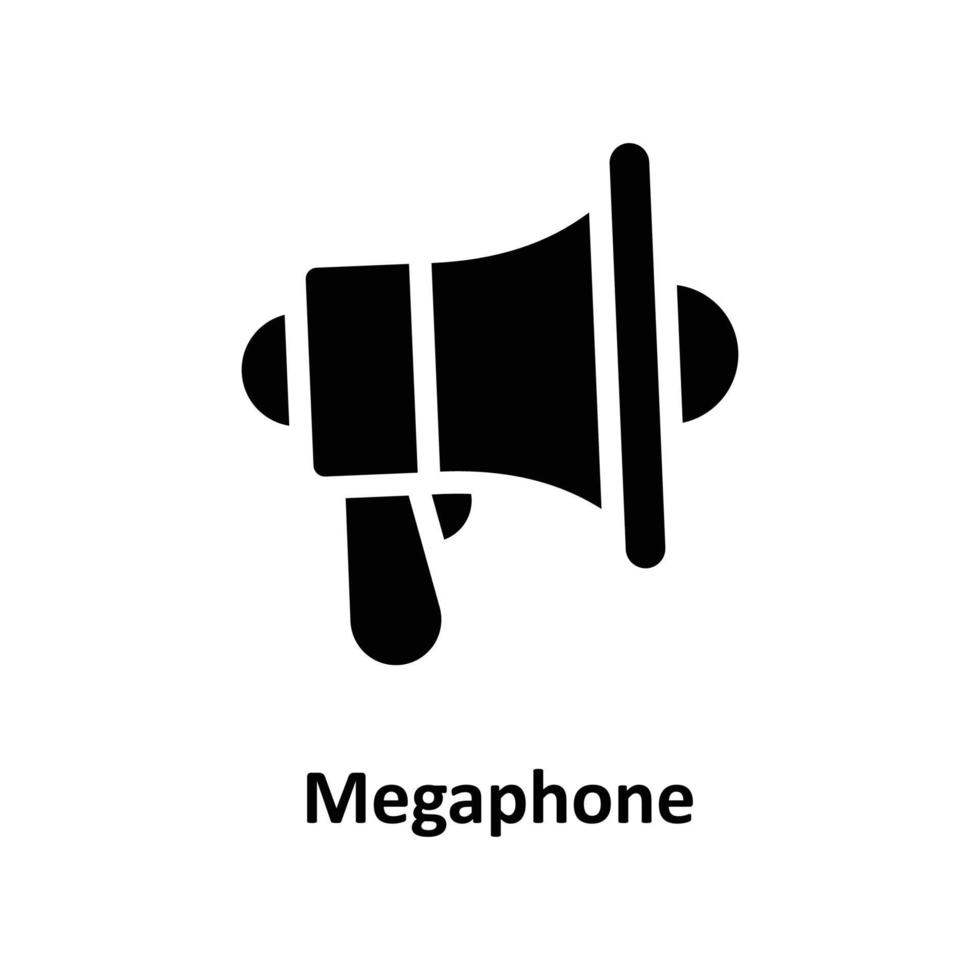 megafone vetor sólido ícones. simples estoque ilustração estoque