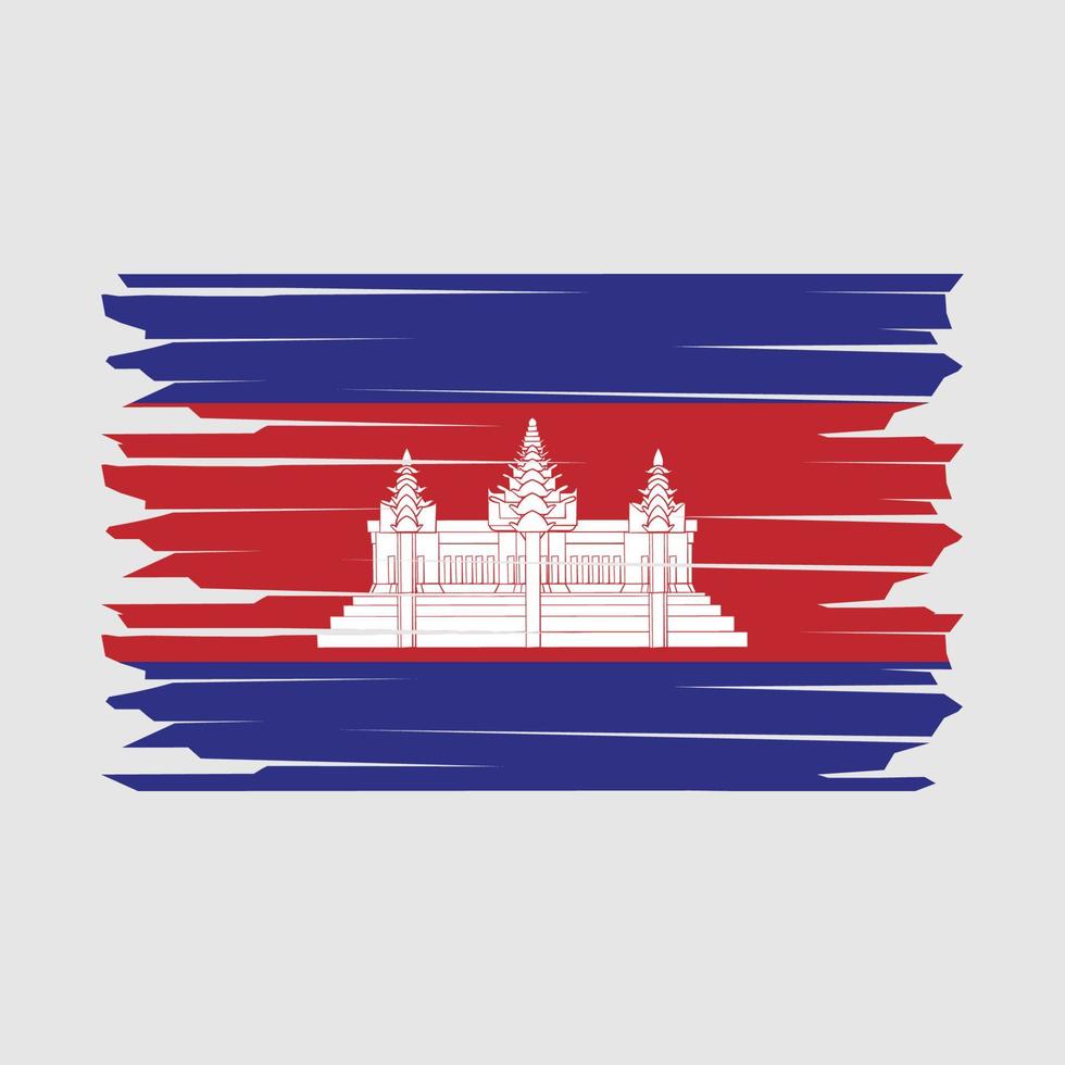 Camboja bandeira ilustração vetor