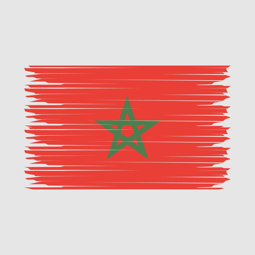 ilustração da bandeira de Marrocos vetor