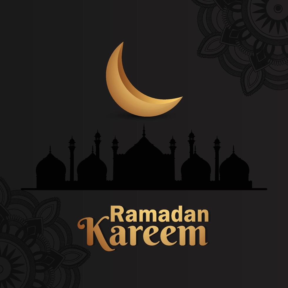 saudação islâmica fundo kareem do ramadã vetor