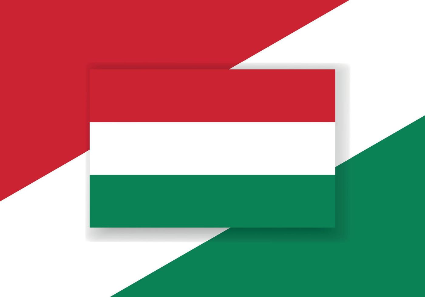 vetor Hungria bandeira. país bandeira Projeto. plano vetor bandeira.