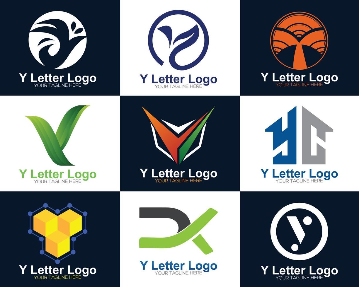 y carta logotipo modelo vetor ícone Projeto. moda y carta tecnologia rede logotipo.