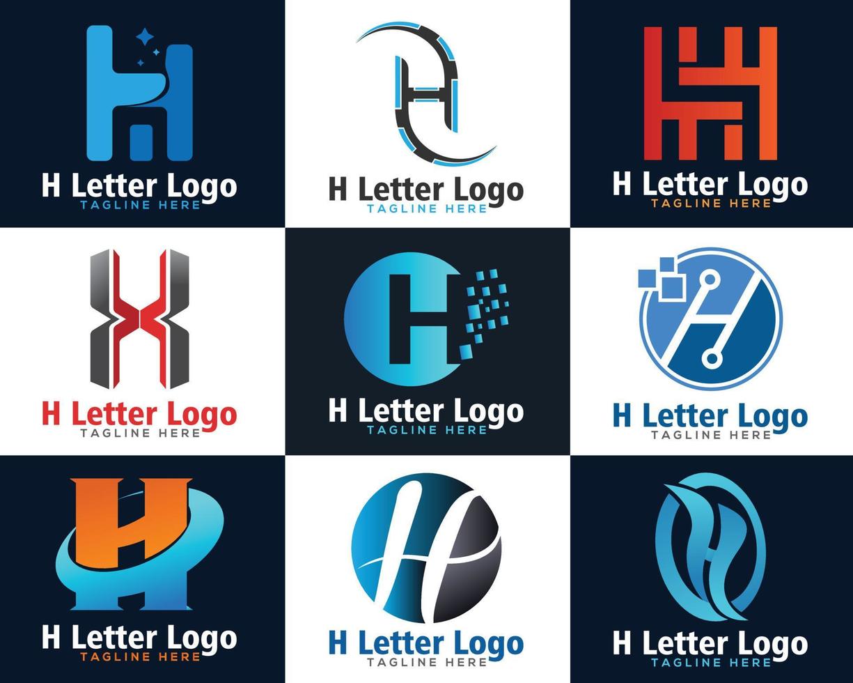 criativo o negócio carta h logotipo Projeto vetor