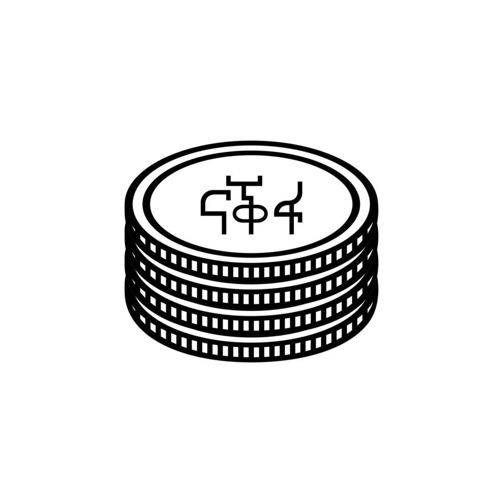 eritreia moeda símbolo, eritreia nafka ícone, ern placa. vetor ilustração