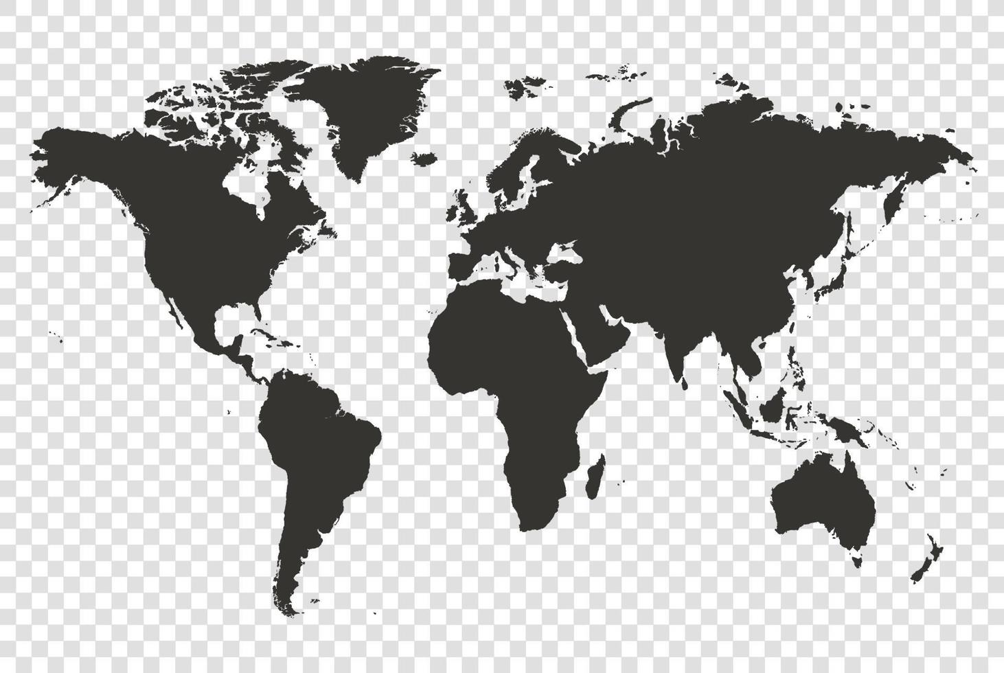 ilustração vetorial detalhada de mapa mundial vetor