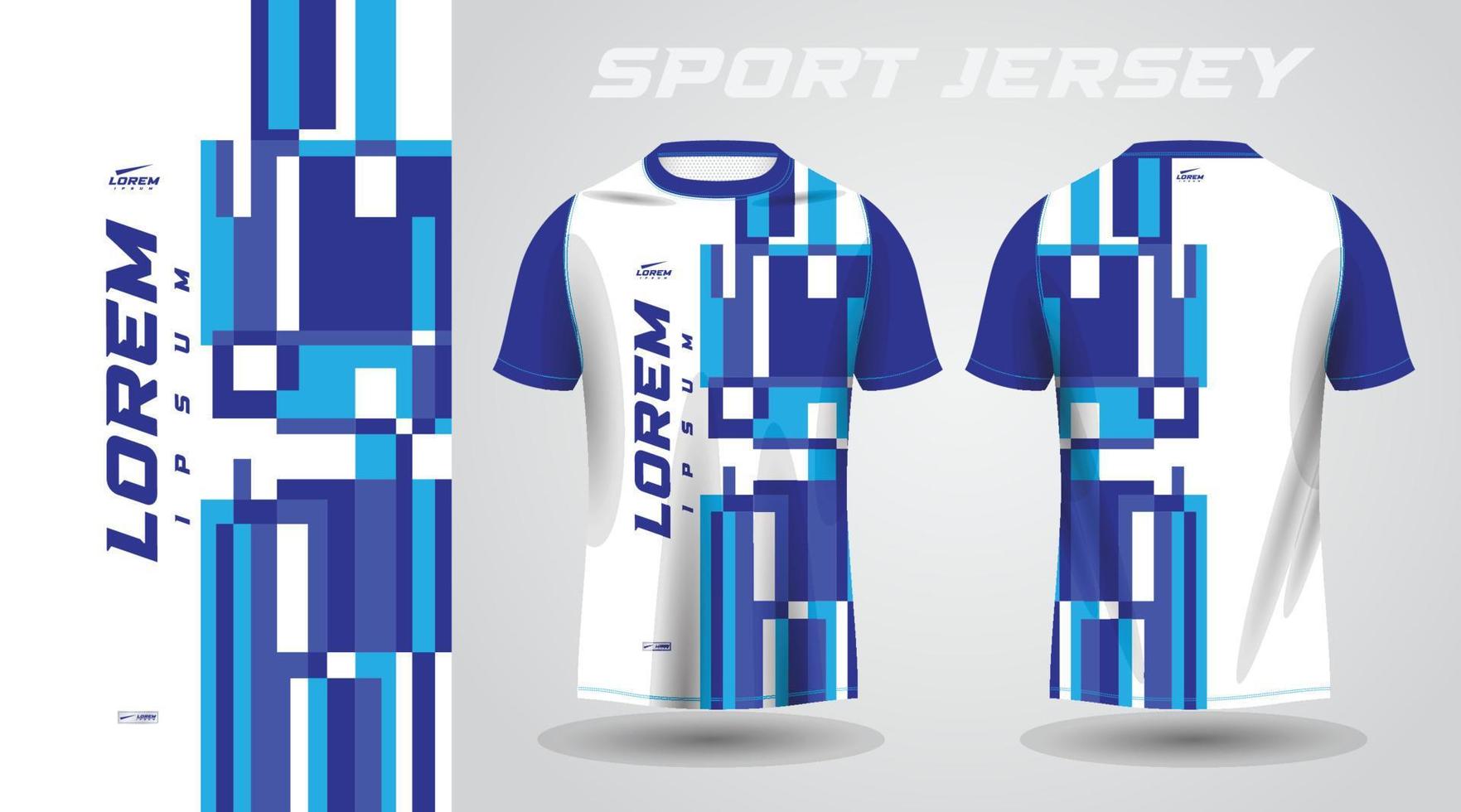 azul camisa futebol futebol esporte jérsei modelo Projeto brincar vetor