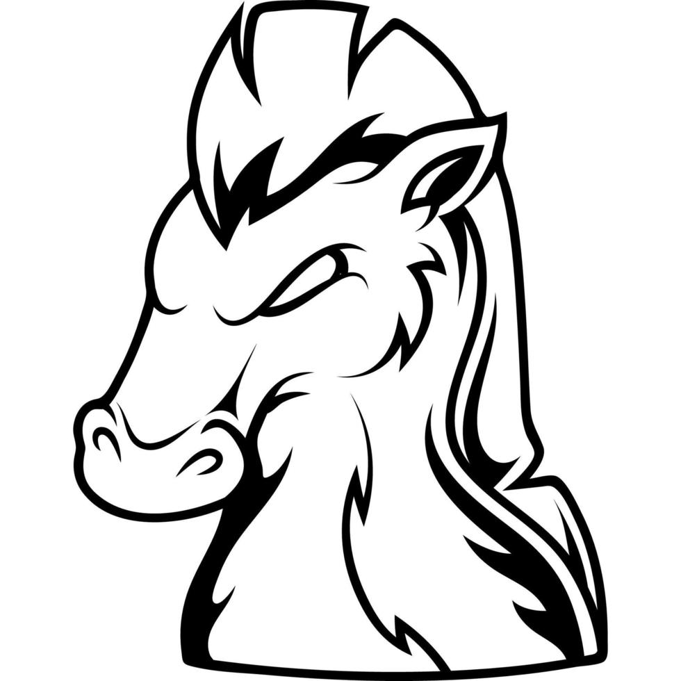cavalo ícone animal mascote vetor