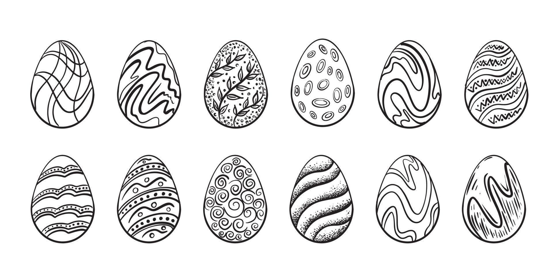 ovos e elementos para Páscoa vetor