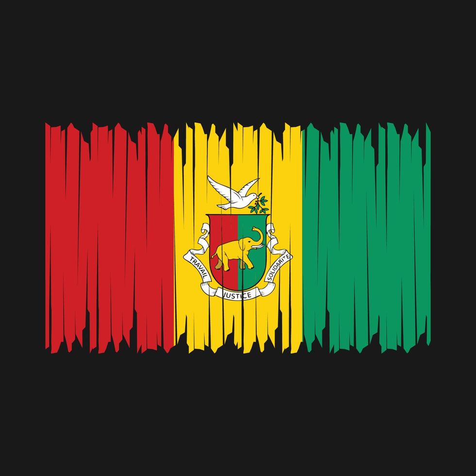 escova de bandeira da Guiné vetor