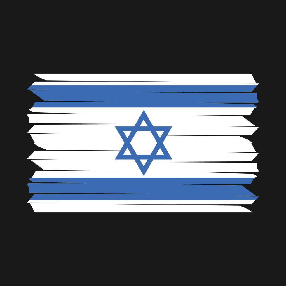 escova da bandeira israel vetor