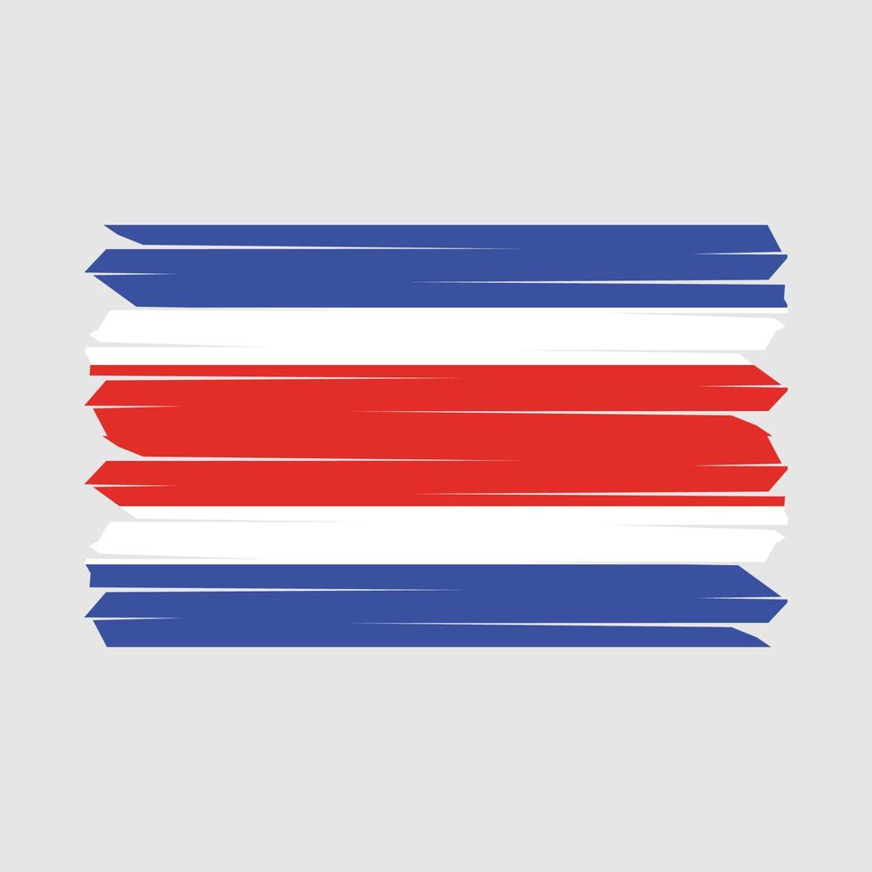 escova de bandeira da costa rica vetor