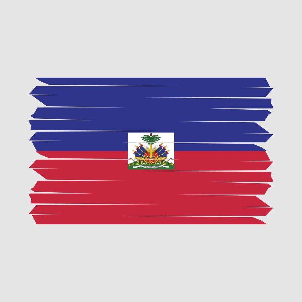 escova de bandeira haiti vetor