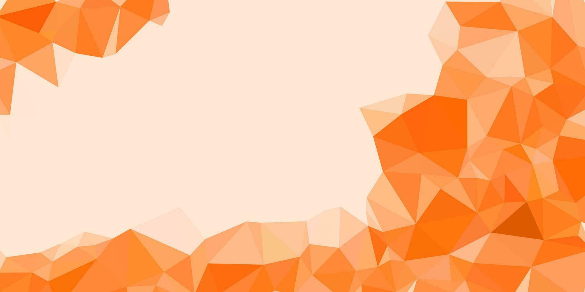 abstrato laranja fundo com triângulos vetor
