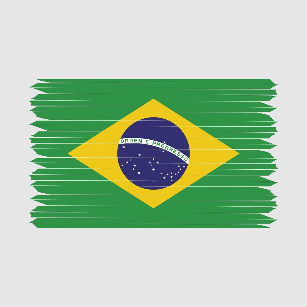 escova da bandeira do brasil vetor