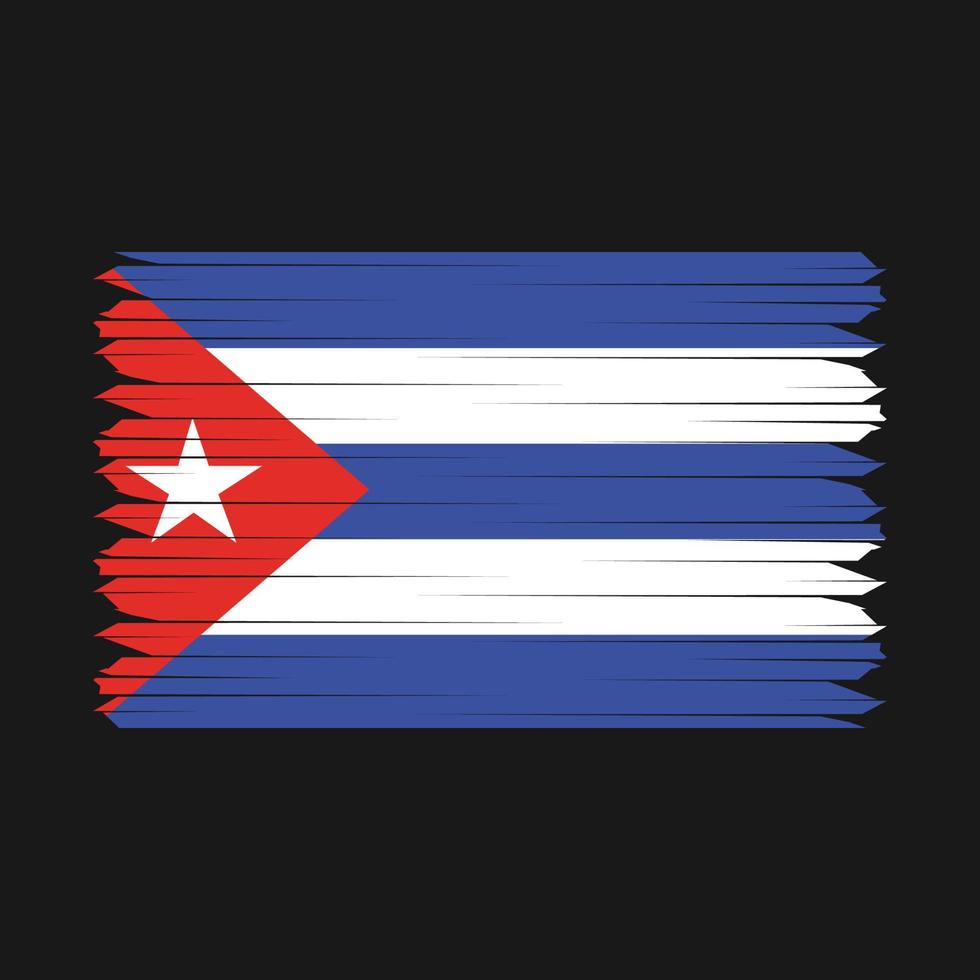 escova de bandeira cuba vetor