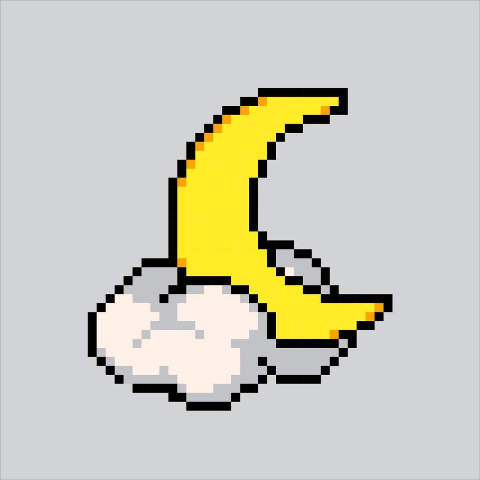 pixel arte ilustração lua. pixelizada lua. brilhante lua pixelizada para a pixel arte jogos e ícone para local na rede Internet e vídeo jogo. velho escola retrô. vetor