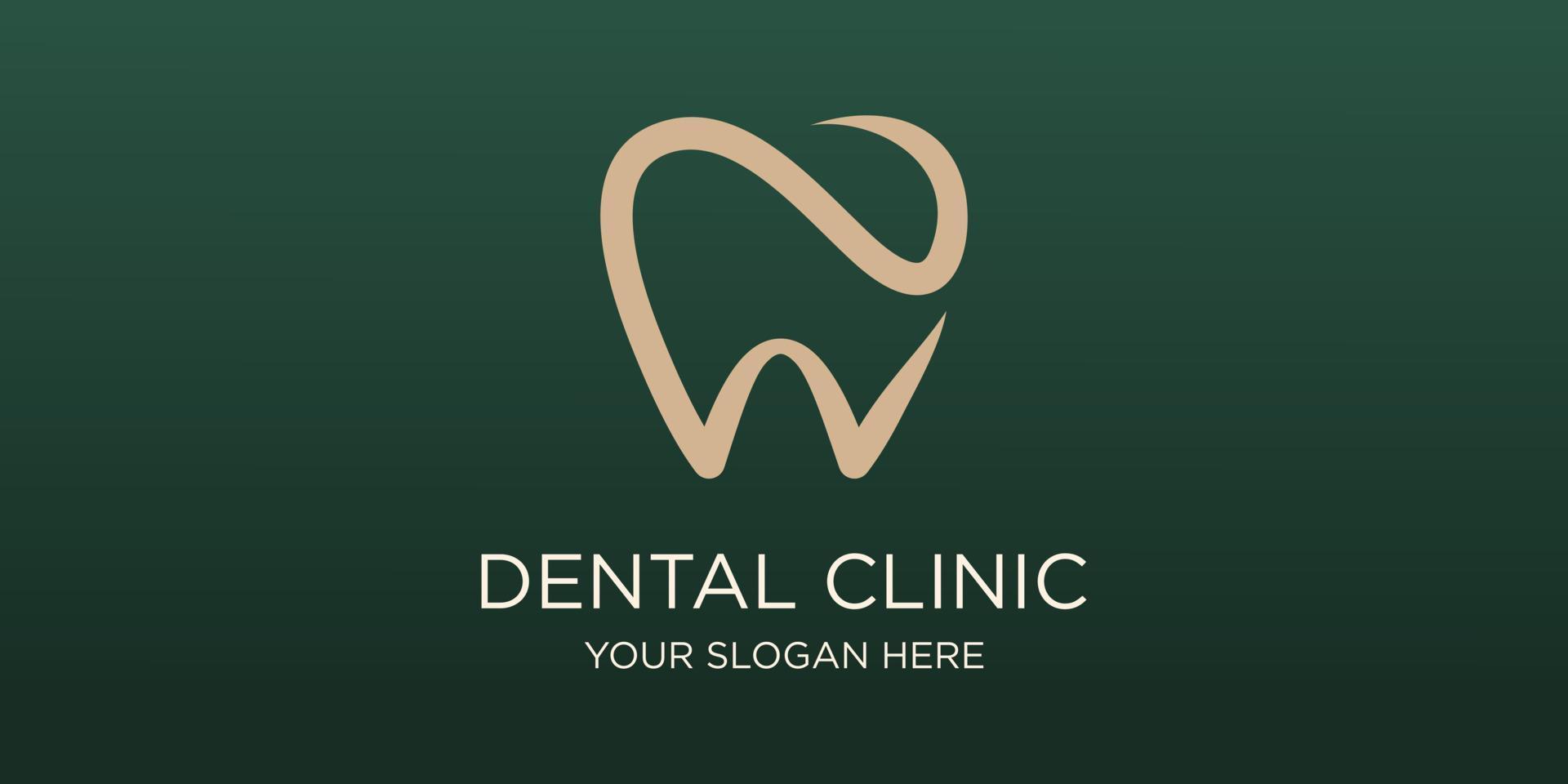 dental clínica dente logotipo Projeto vetor ilustração.