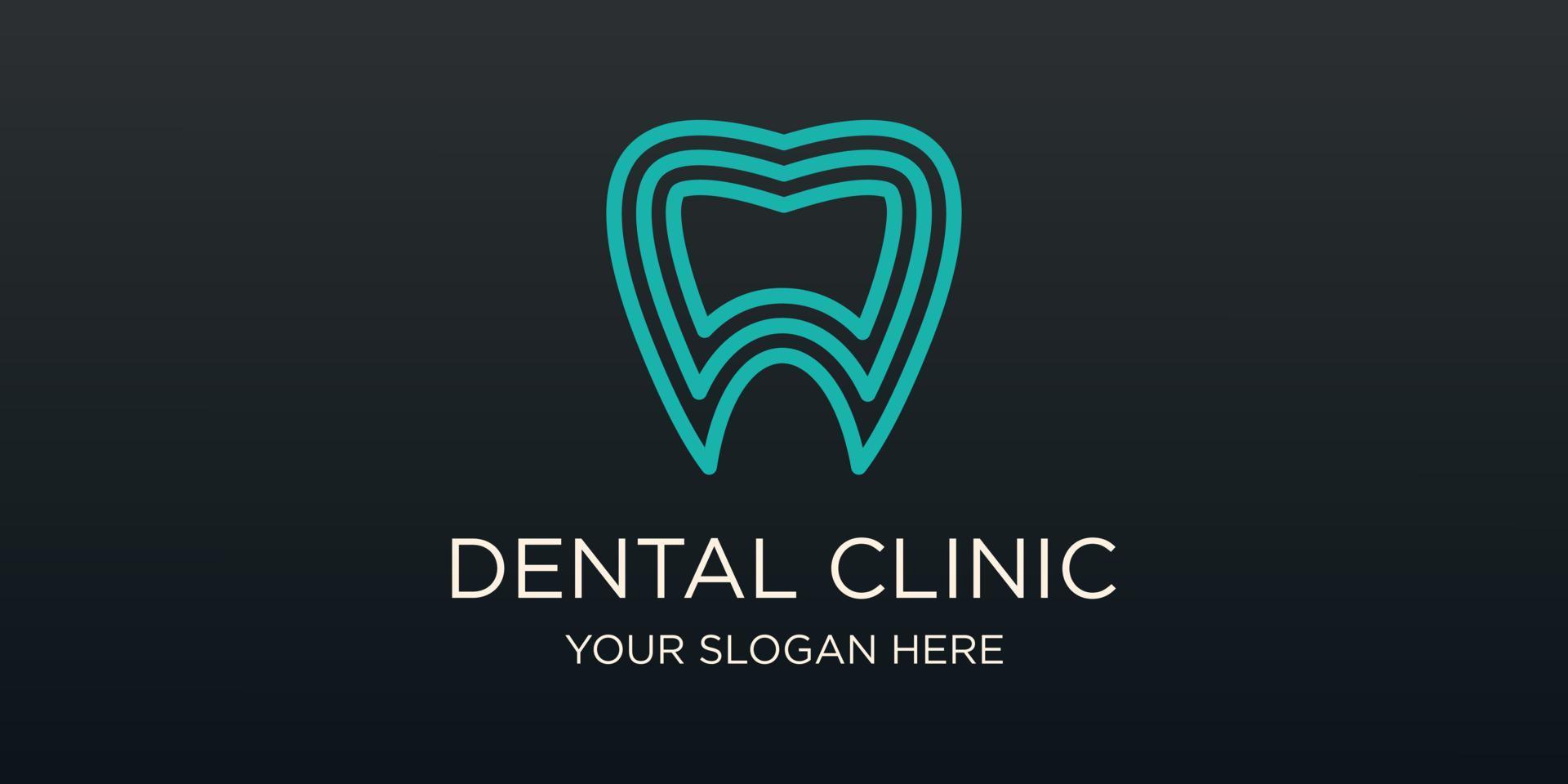 dental clínica dente logotipo Projeto vetor ilustração.