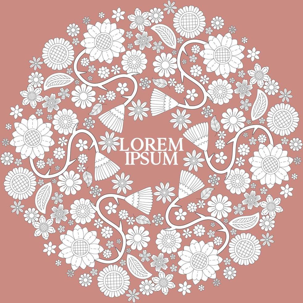 design floral mandala vetor