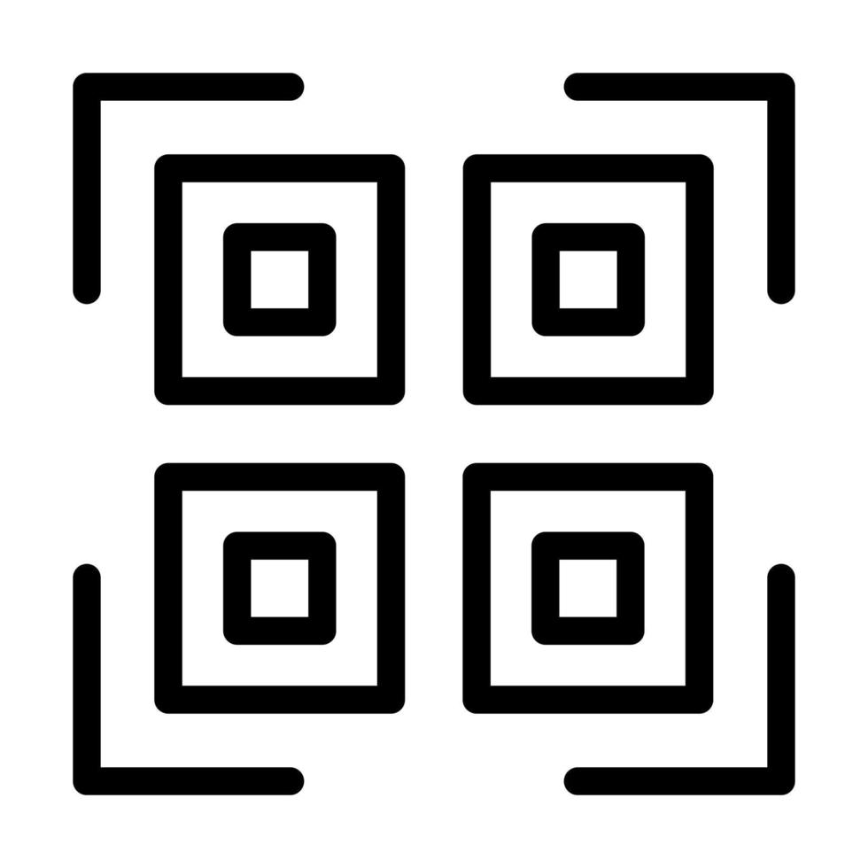 design de ícone de código qr vetor