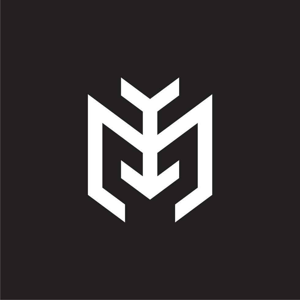 inicial carta m com seta moderno futurista logotipo ícone vetor