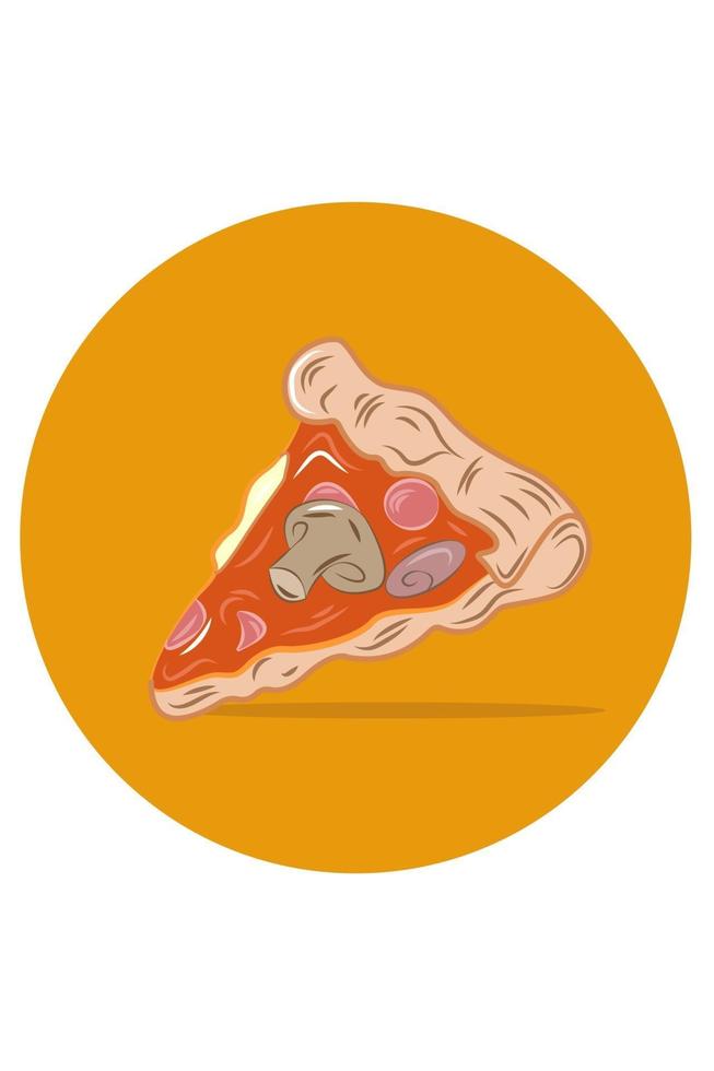 ilustração vetorial de fatia de pizza vetor