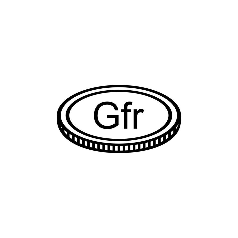 república do Guiné moeda símbolo, guineano franco ícone, gnf placa. vetor ilustração