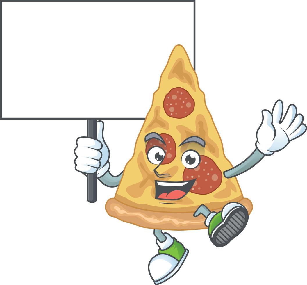 desenho animado personagem do fatia do pizza vetor