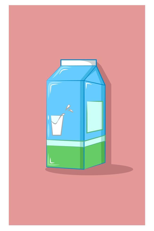 ilustração vetorial de caixa de leite vetor