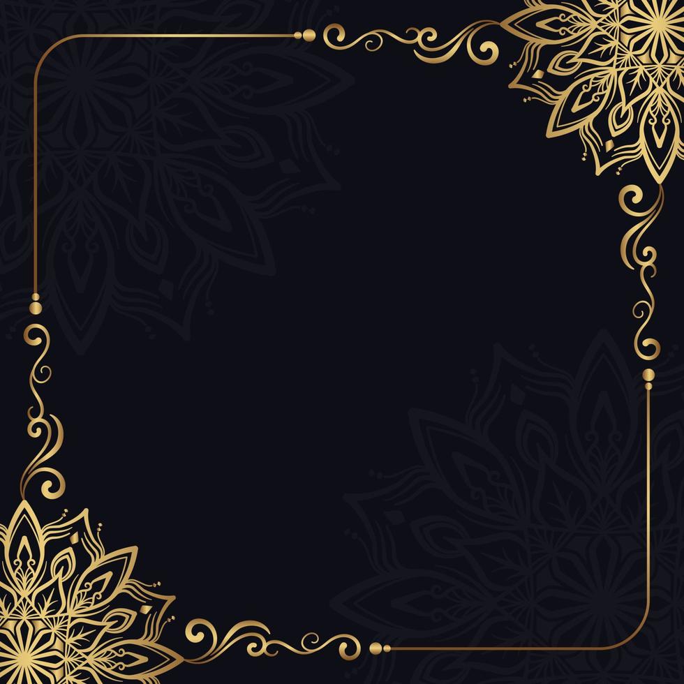 luxo fundo, com mandala ornamen vetor