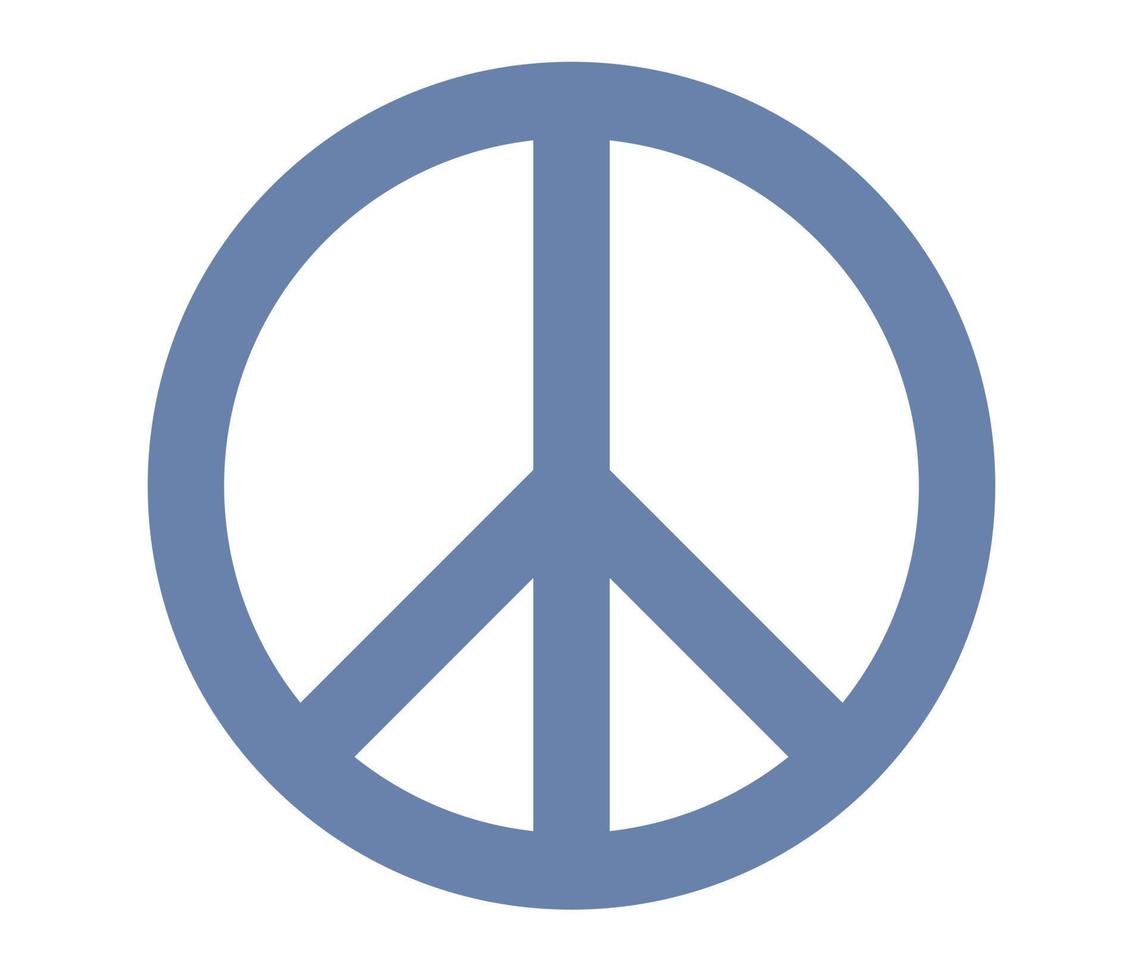 Paz símbolo ícone. internacional símbolo do paz, desarmamento, anti guerra movimento. pacifismo placa. vetor plano ilustração