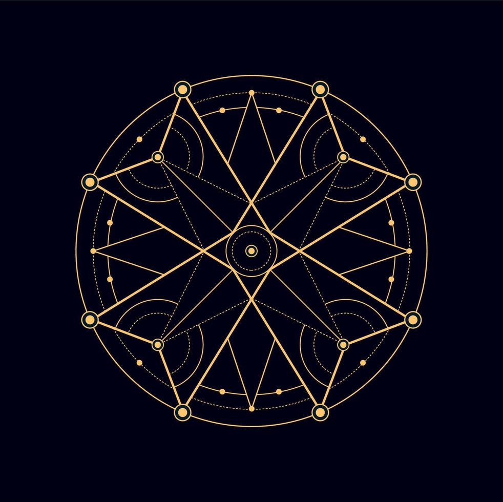 simétrico geométrico forma, místico esotérico placa vetor