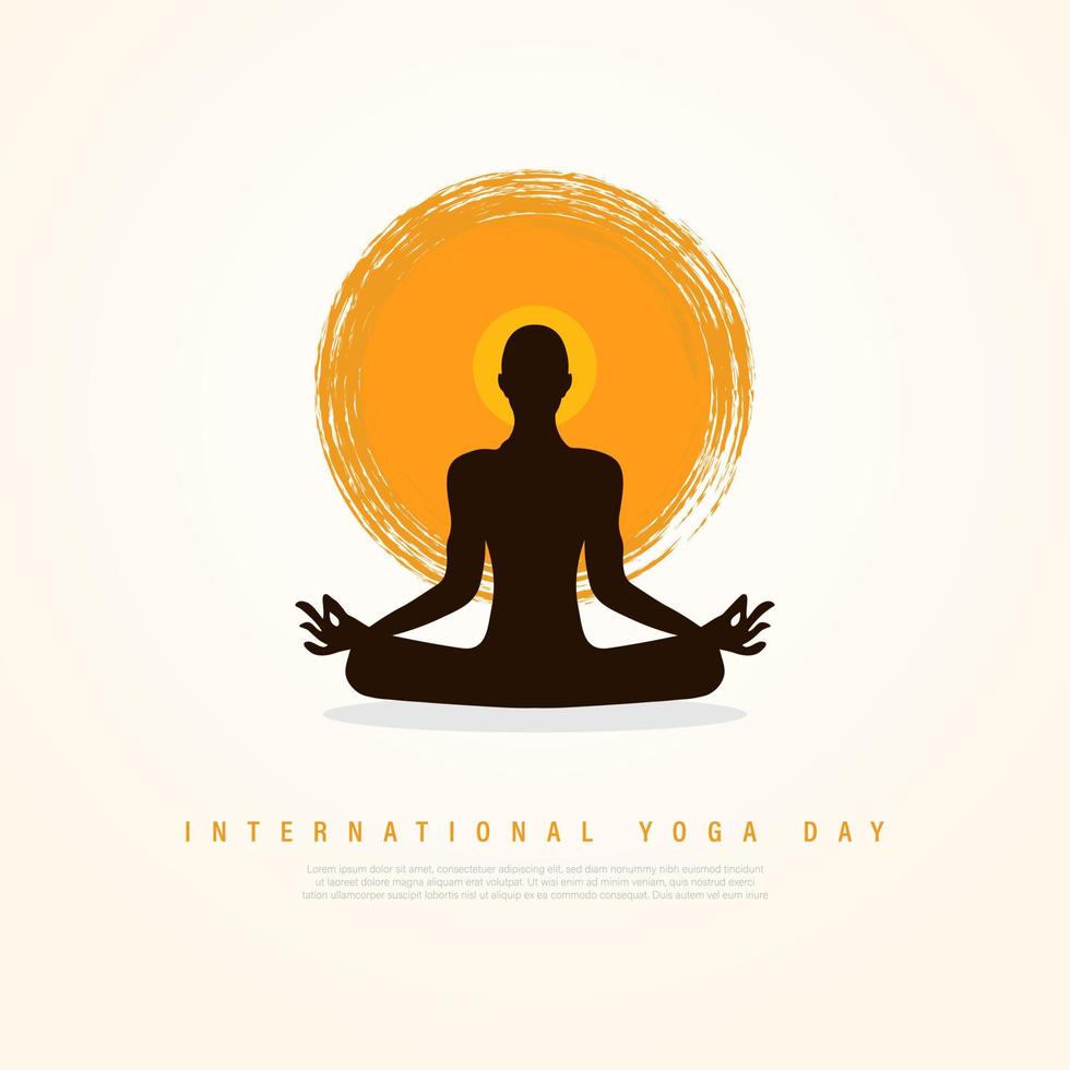 internacional ioga dia vetor ilustração