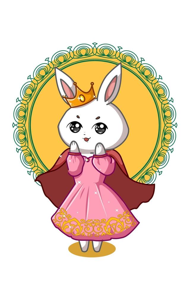 a ilustração da rainha dos coelhos vetor