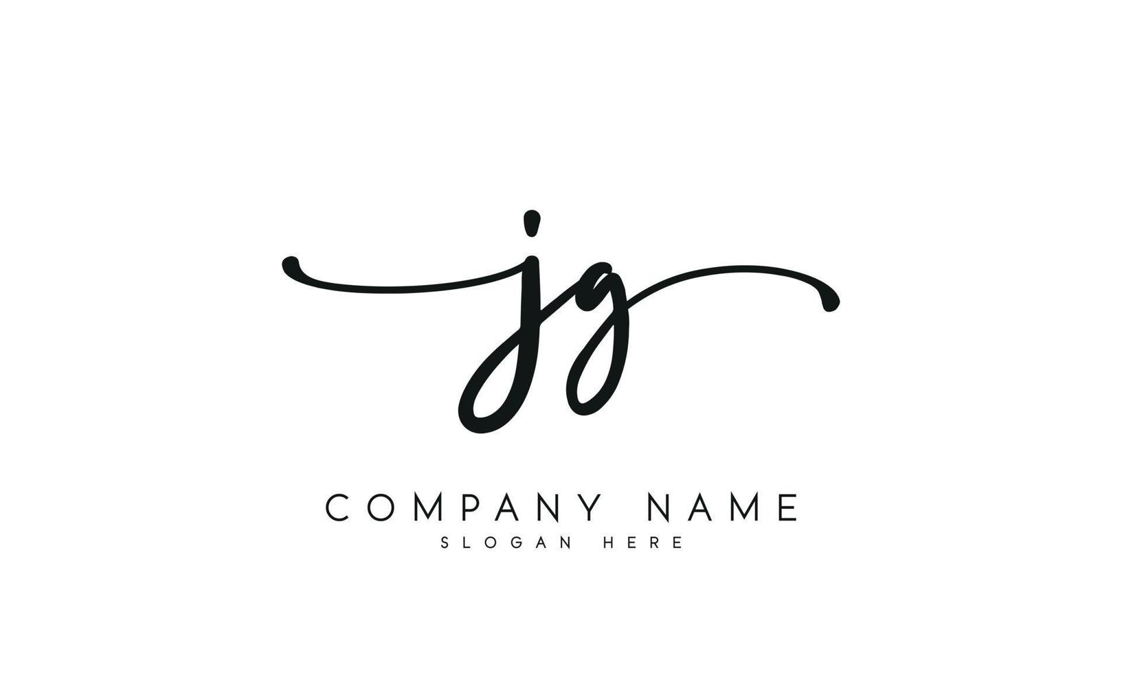 caligrafia assinatura estilo carta jq logotipo Projeto dentro branco fundo. pró vetor. vetor