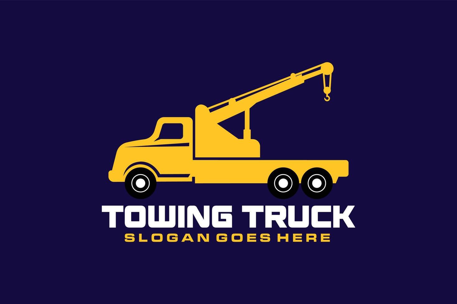 reboque caminhão serviço logotipo vetor para transporte empresa. pesado equipamento modelo vetor ilustração para seu marca.