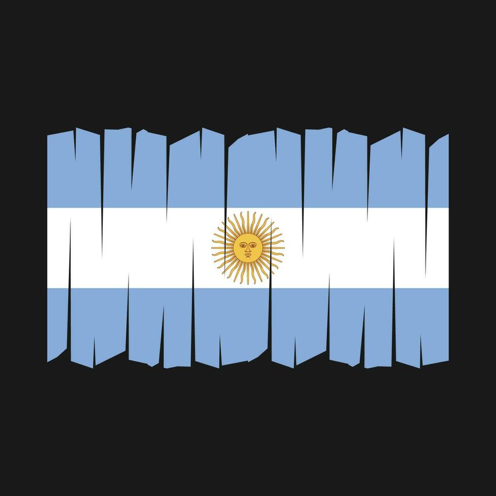 vetor de pincel de bandeira argentina