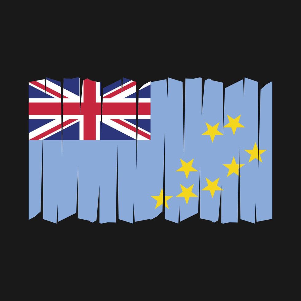 vetor de pincel de bandeira tuvalu