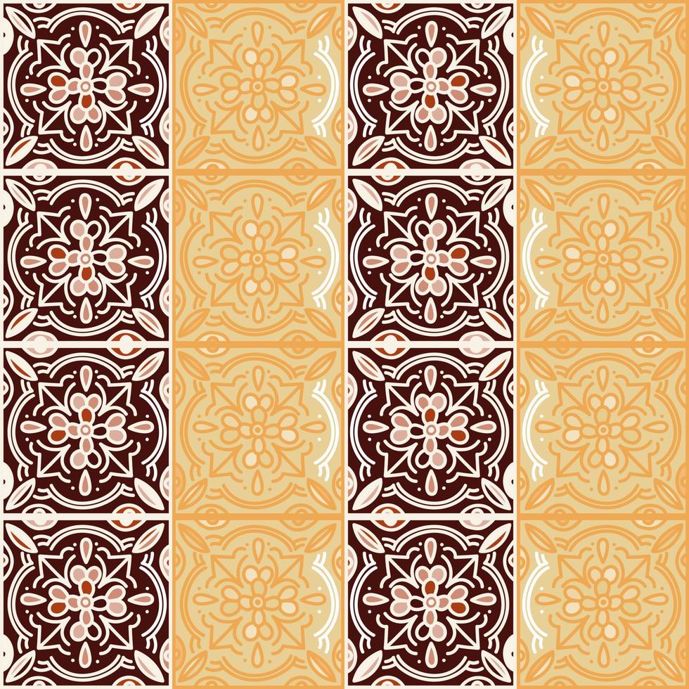 talavera padronizar. indiano patchwork. turco ornamento. marroquino telha mosaico. vetor