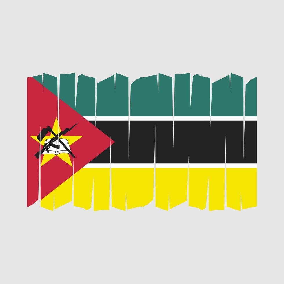 vetor de escova de bandeira de moçambique