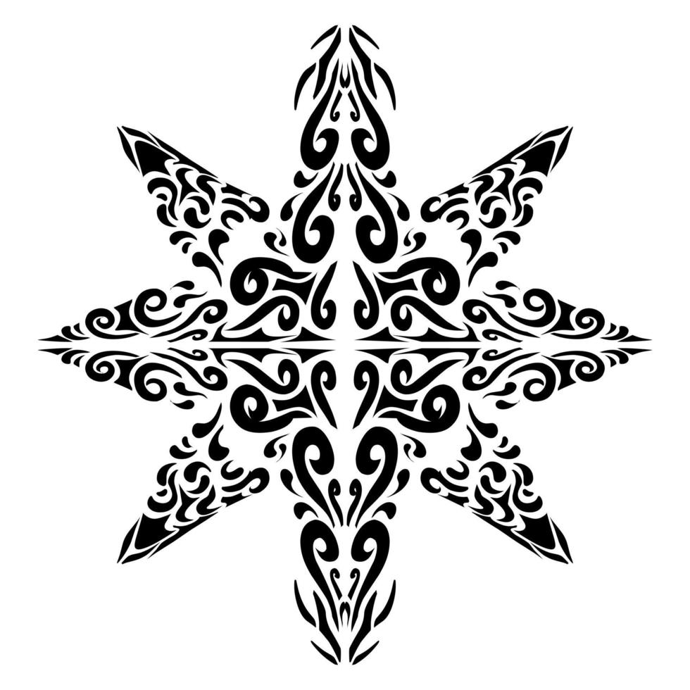 ilustração do uma tribal tatuagem com uma estético forma. perfeito para adesivos, roupas adesivos, chapéus, sapato, cartazes, bandeiras, livro capas, ícones vetor