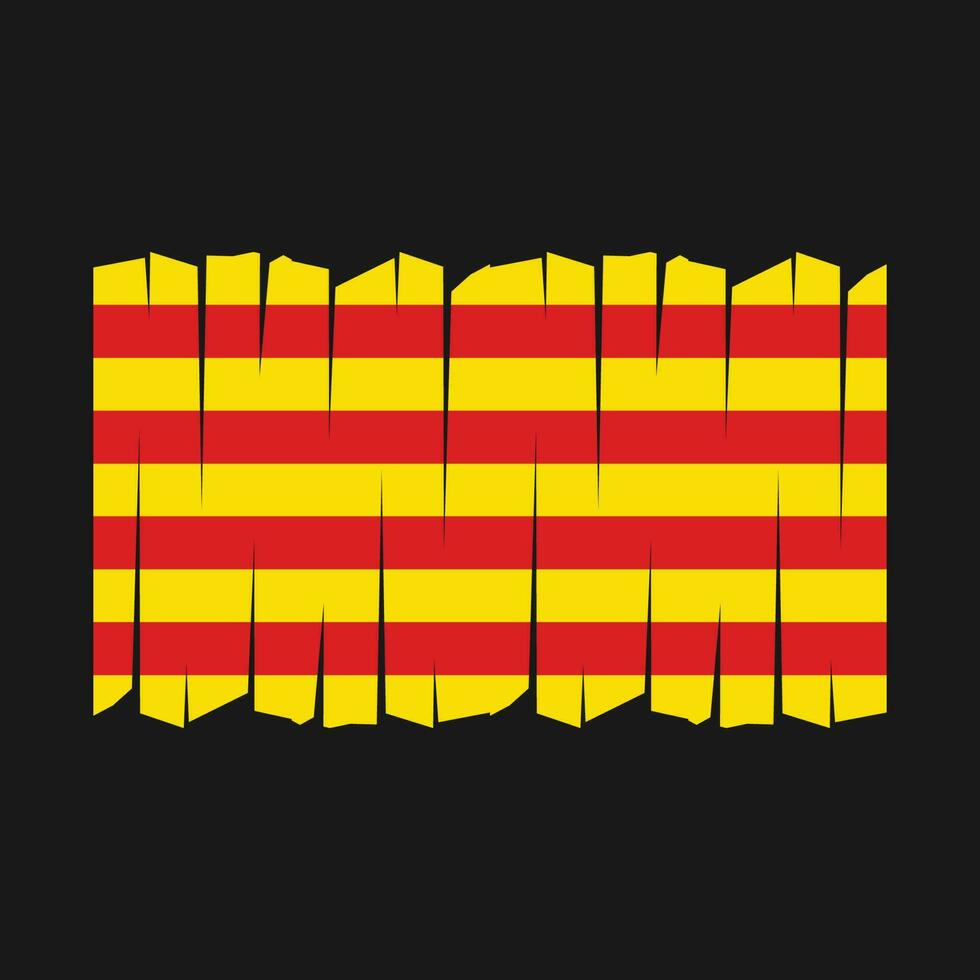 vetor de pincel de bandeira da catalunha