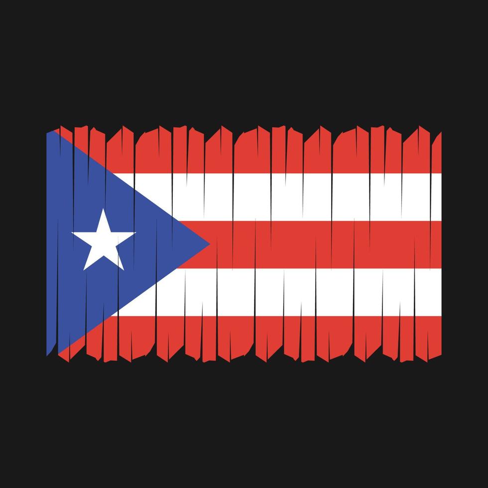 vetor de escova de bandeira de porto rico