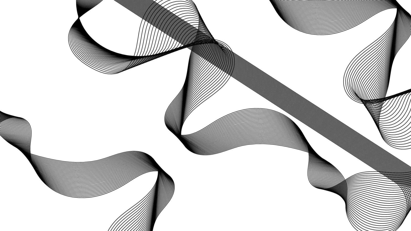 abstrato Preto linha onda em uma branco fundo isolado. ondulado linha arte padrão, curvado suave moderno Projeto elemento. vetor