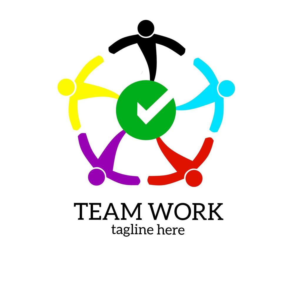 trabalho em equipe ícone para companhia e promoção vetor