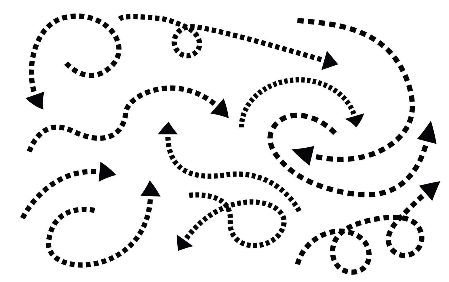 coleção de seta desenhada de mão, desenho vetorial. vetor