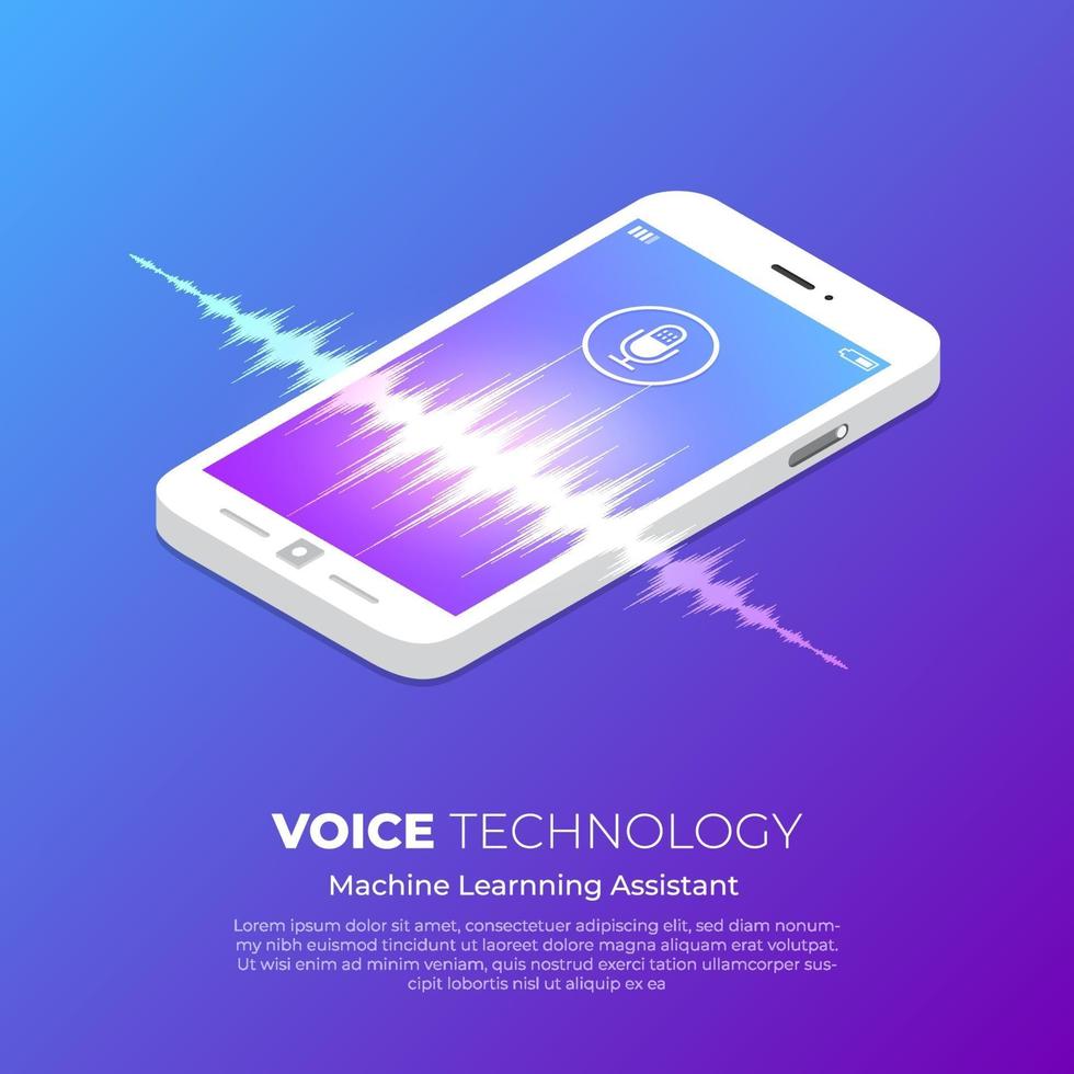 conceito de tecnologia de voz vetor