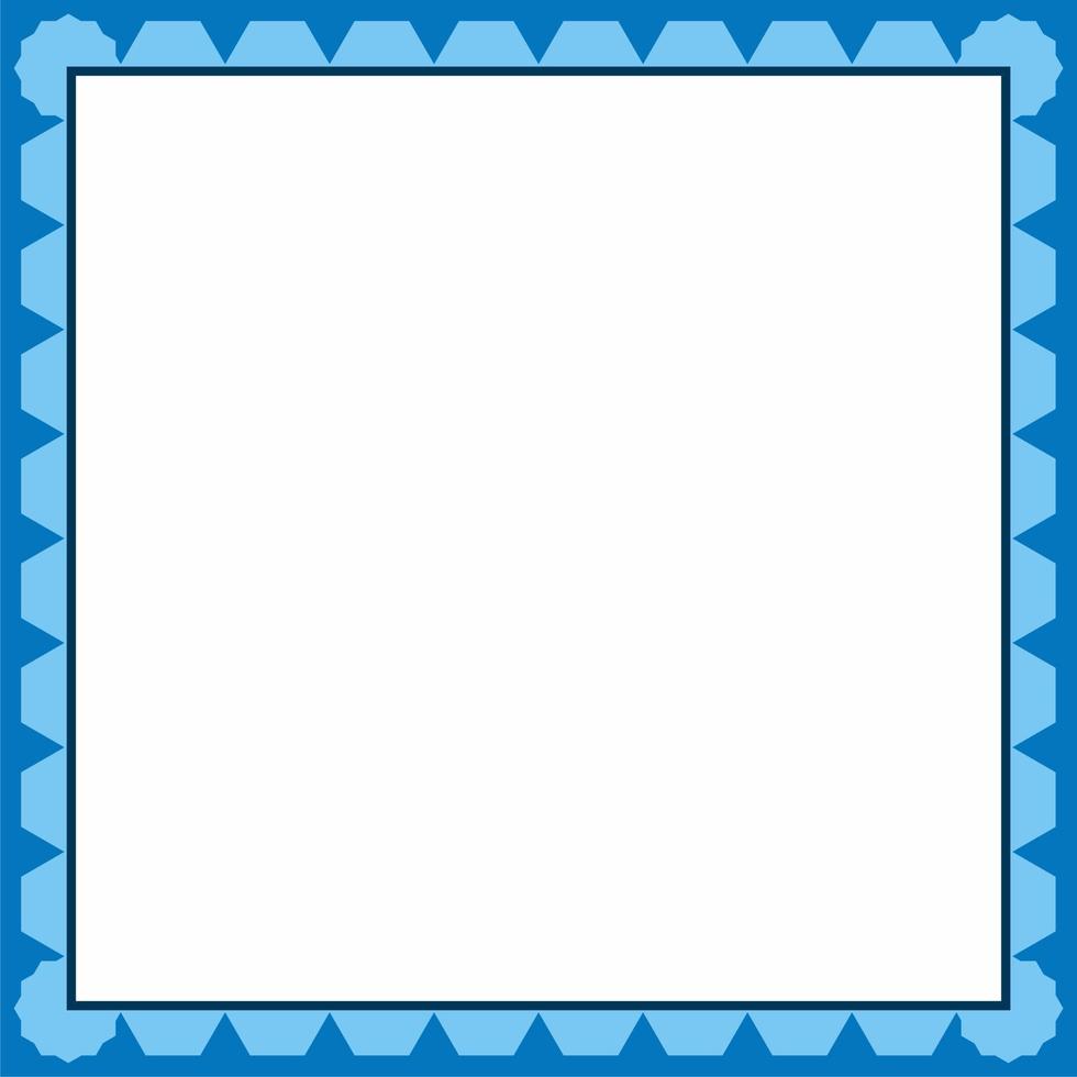 quadro, Armação ícone dentro na moda azul estilo isolado em branco fundo. vetor
