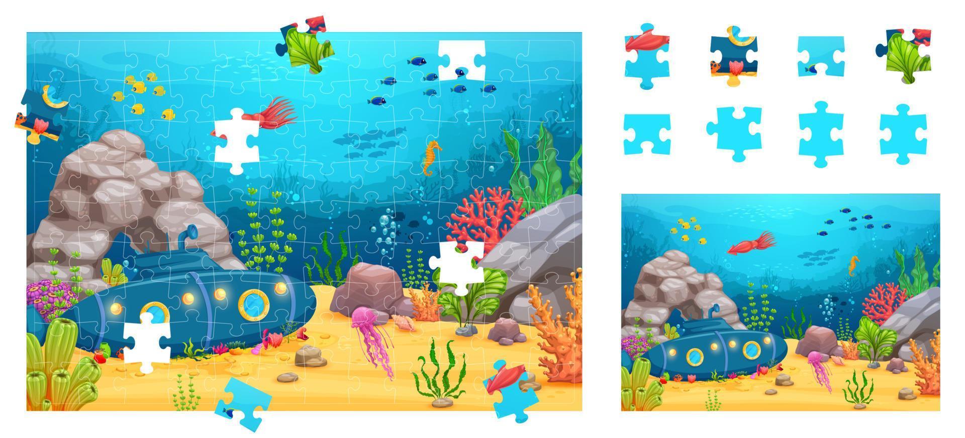 embaixo da agua paisagem, quebra-cabeças enigma jogos peças
